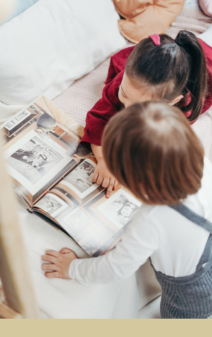 two children reading a story